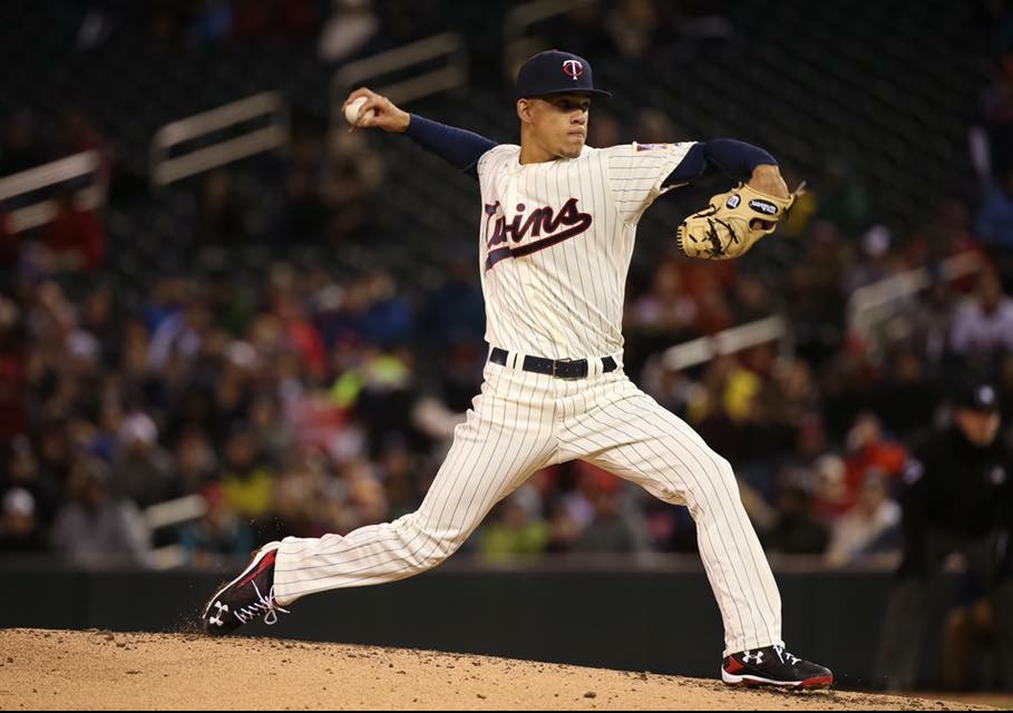 Jose Berrios - Debut en Grandes Ligas. Fotografía por MN Twins. 