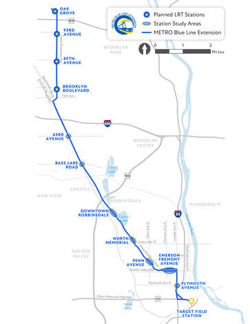 El Consejo Metropolitano y el Condado de Hennepin publican la recomendación de ruta de la Extensión de la Línea Azul de METRO